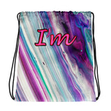 I'm's Thin So Is My Patience Drawstring bag