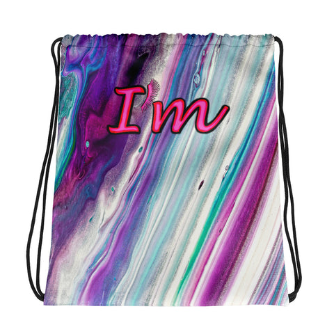 I'm's Thin So Is My Patience Drawstring bag