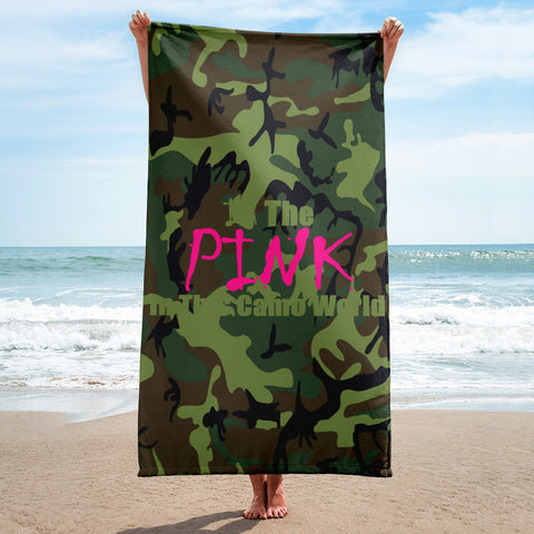 I'm's The Pink In This Camo World Vertical Towel